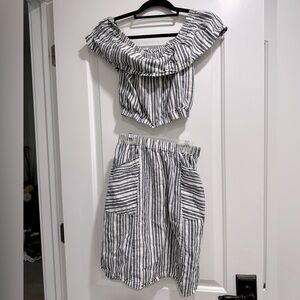 2 piece summer top and skirt